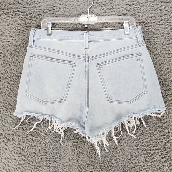 Madewell Shorts Womens 28 Light Wash Stretch High Rise Relaxed Denim Jean *GUC* - Picture 9 of 13